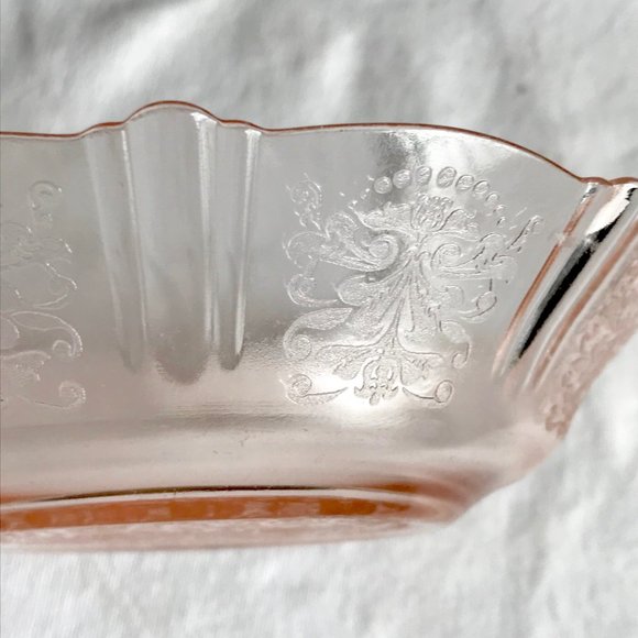 American Sweetheart Pink Depression Glass Berry Bowl Set 7 Pieces - Picture 11 of 12
